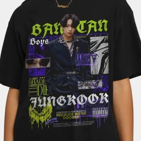 Camiseta T-shirt Unissex Algodão Kpop Jungkook Singer