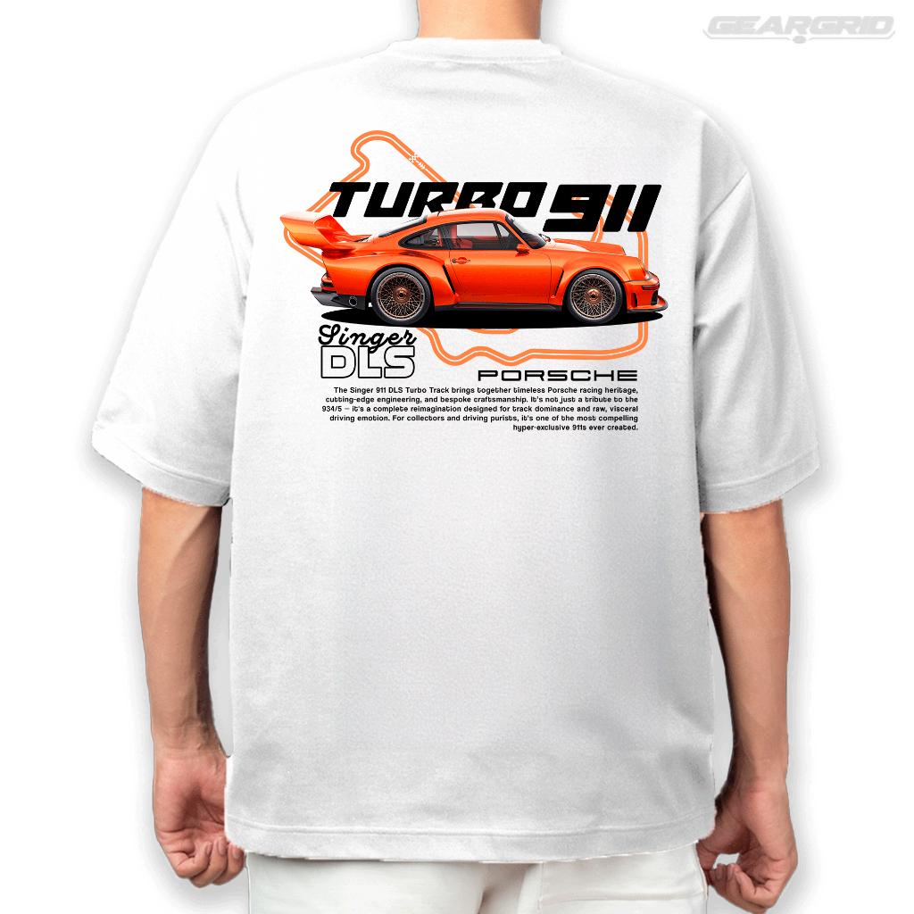 Camiseta Porsche Singer 100% Algodão Unissex Edição Especial Oversized Exclusiva