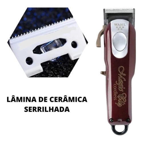 Kit 1 Lâmina Cerâmica Serrilhada Wahl kemei Wmark