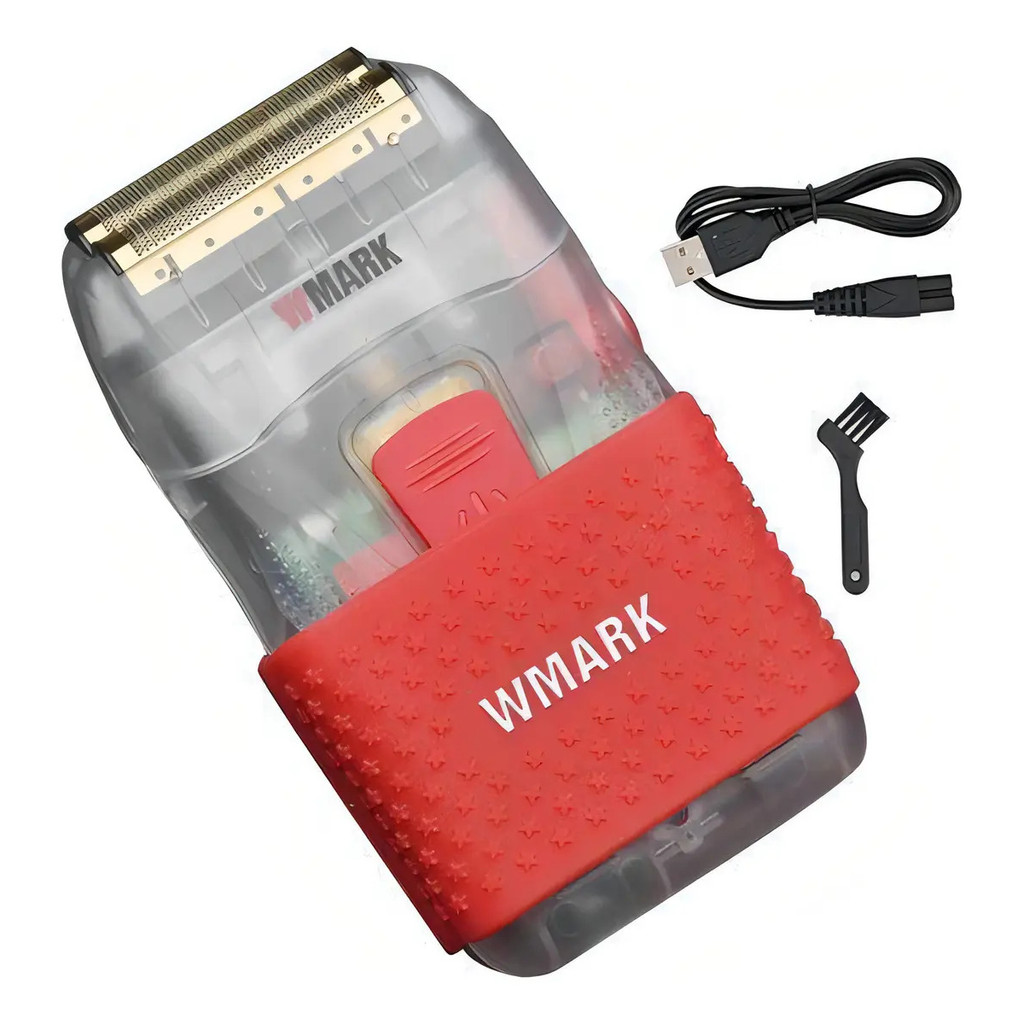 Máquina Shaver Wmark NG987T Profissional Transparente USB 6800RPM