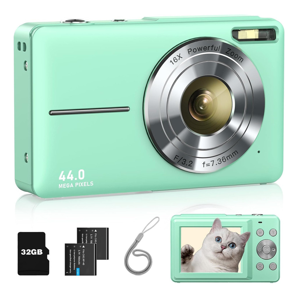 Digital Camera Fhd 1080p Verde