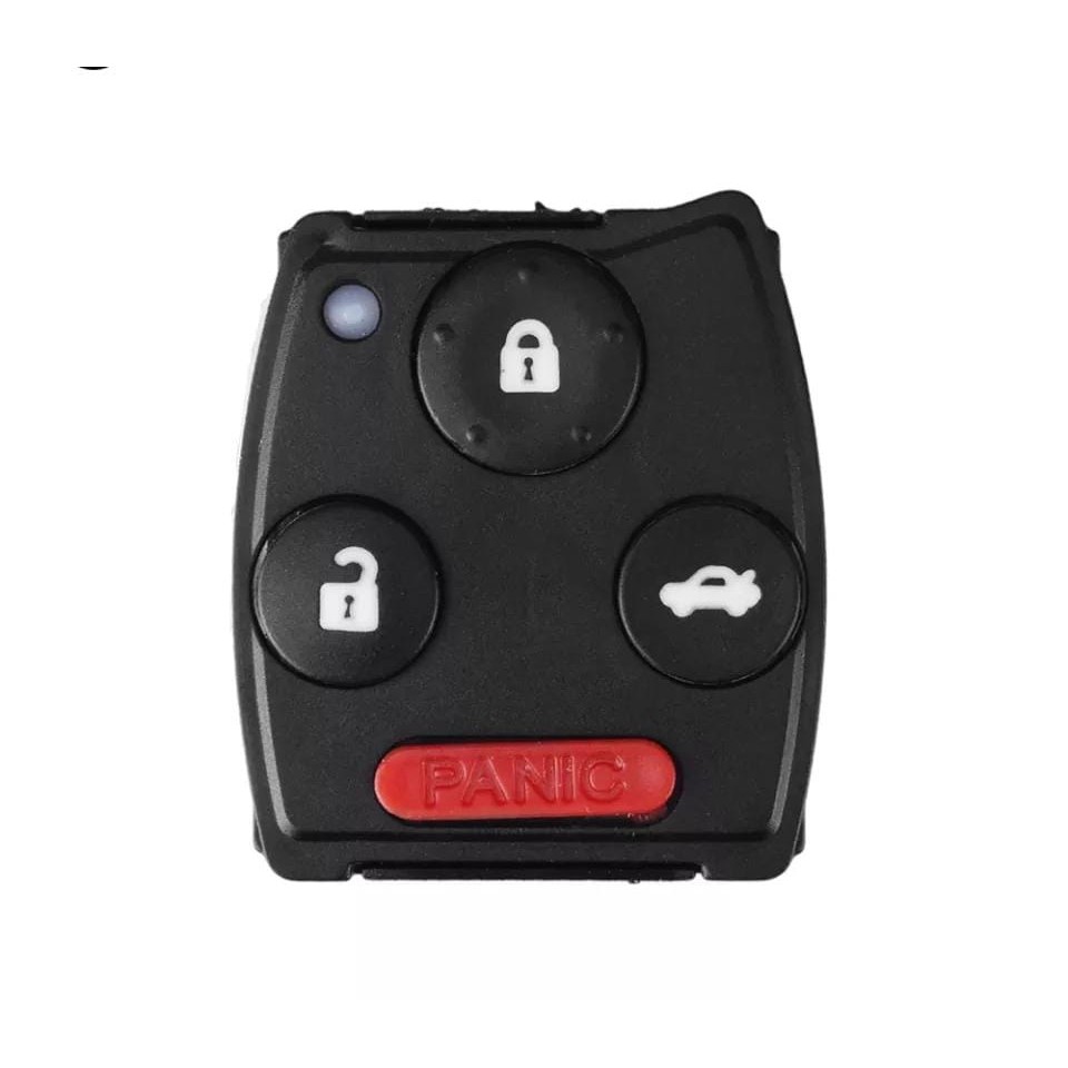 Capa Botão Borracha Keypad Chave Hon Civic Fit City Cr-v 4 Botoes Com Pânico