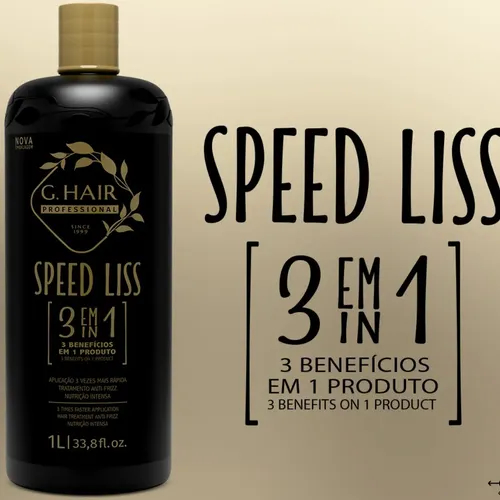 G.Hair - Escova Progressiva Salão Speed Liss Antifrizz 1L