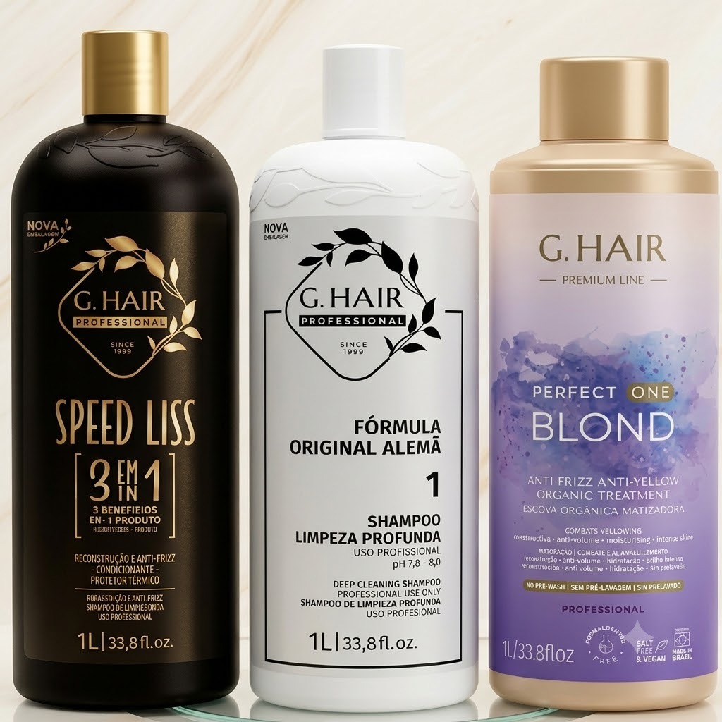 KIT GHAIR SPEED LISS 1L+ ALEMA SHAMPOO PASSO 1 1l+ PERFECT BLOND 1L