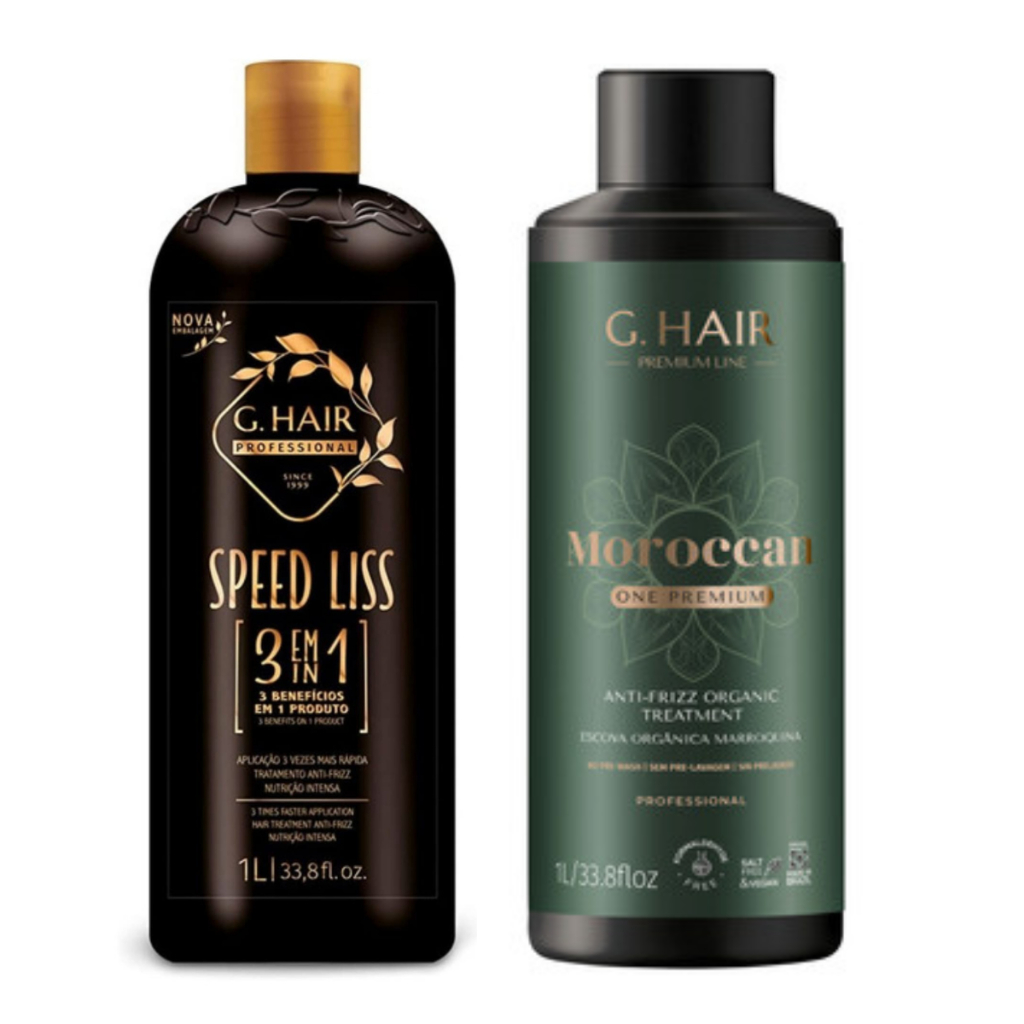 G.HAIR KIT PROGRESSIVA MARROQUINA ORGANICA (MOROCCAN ONE PREMIUM) 1L +SPEED LISS 3 EM 1-1L
