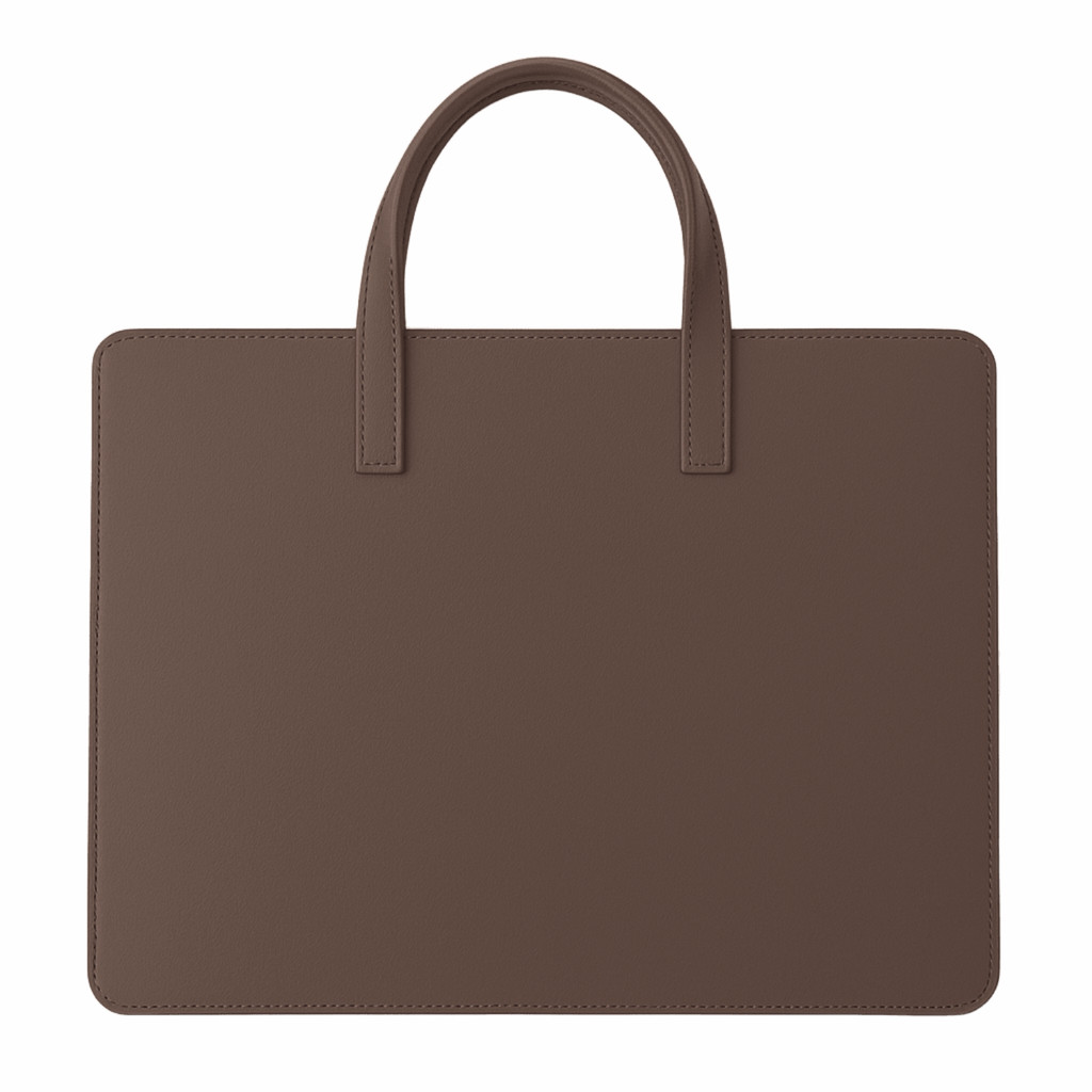 Sacola com Alça Pasta Maleta Para Notebook Couro Marrom