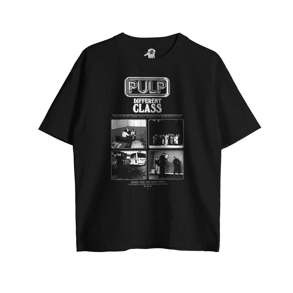 Music.Soul Camiseta Unissex PULP Different Class Britpop Rock Oversize Algodão Largo Confortável Estilosa Atemporal