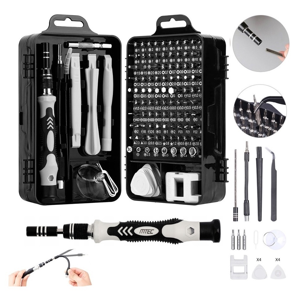 Kit Ferramentas 115 Peças Jogo Mini Chaves Precisão Multiuso Celular Notebook Tablet