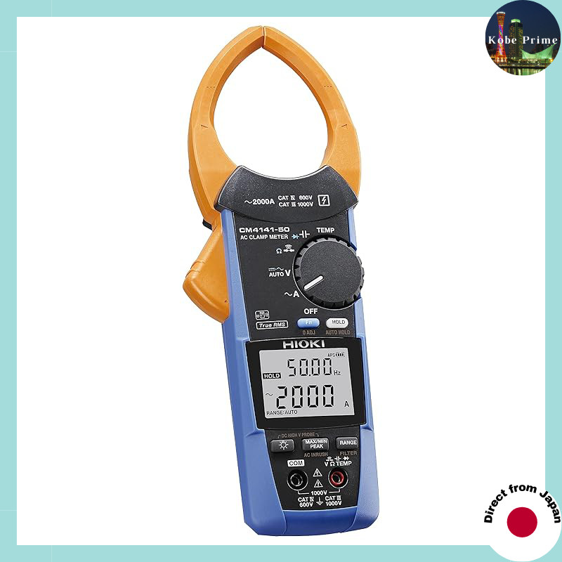 HIOKI AC/DC Clamp Meter Set with Wireless Adapter - True RMS, Waterproof, and Dustproof, 600A/1000A/2000A Options, Made in Japan, Includes Carrying Case