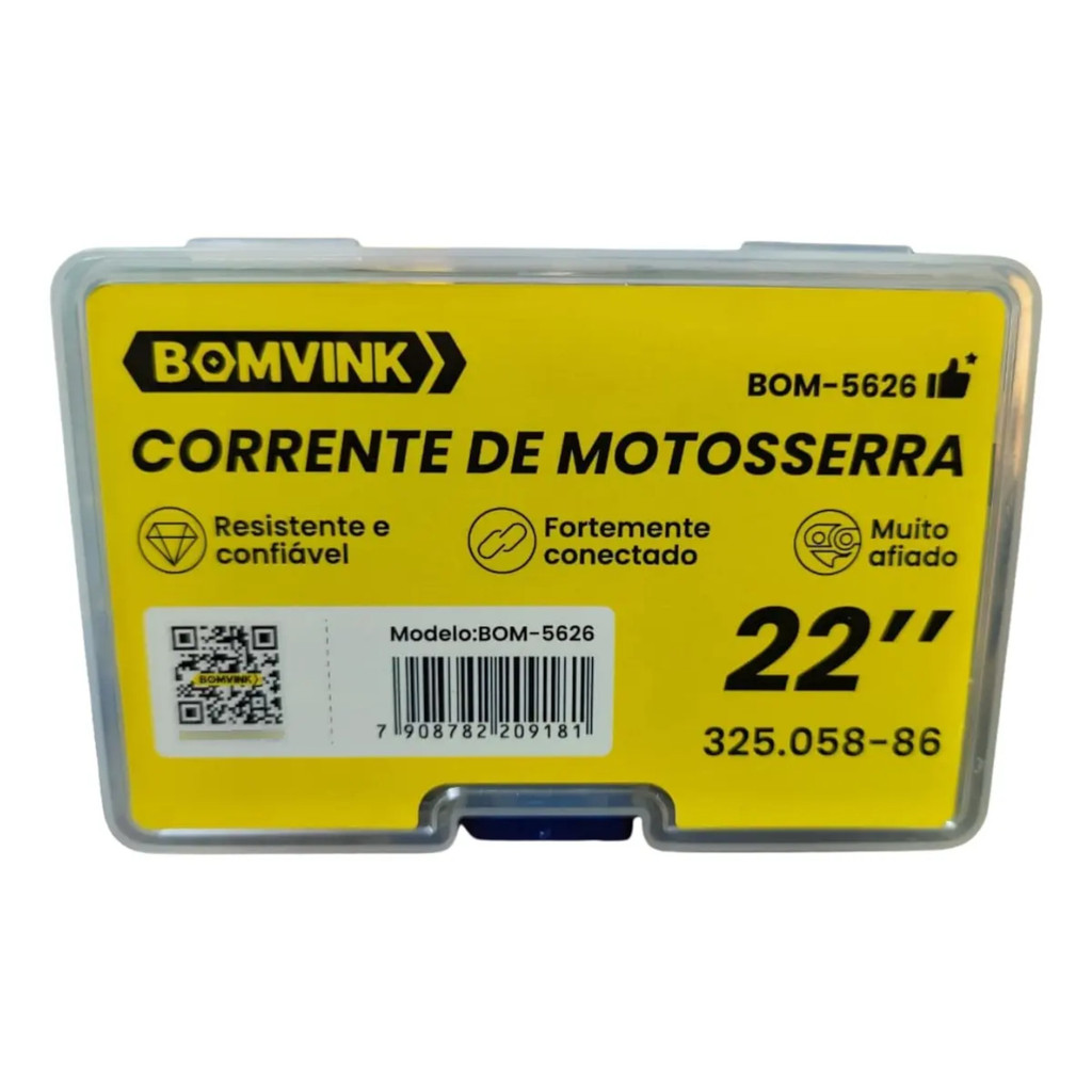 Corrente Motosserra Aço Temperado Professional 16 18 20 22