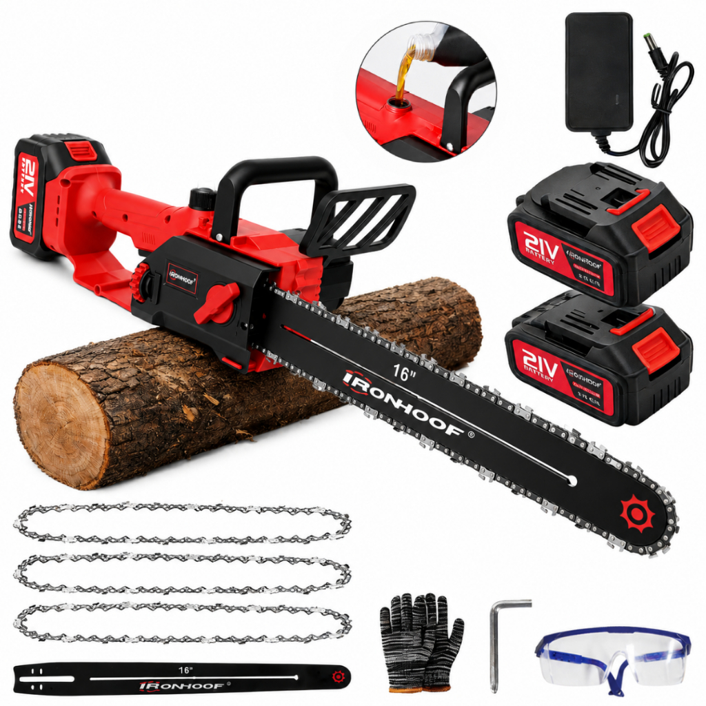 Motosserra Elétrica 16/12 Pol Portátil Professional Brushless 2 Bateria