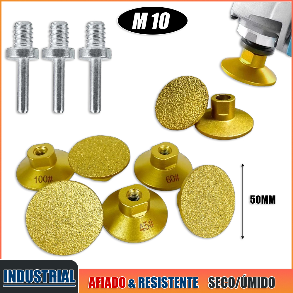 Diamond Welding Polishing Disc 100# 60#45#50mm for M10 Angle Grinder with Adapter