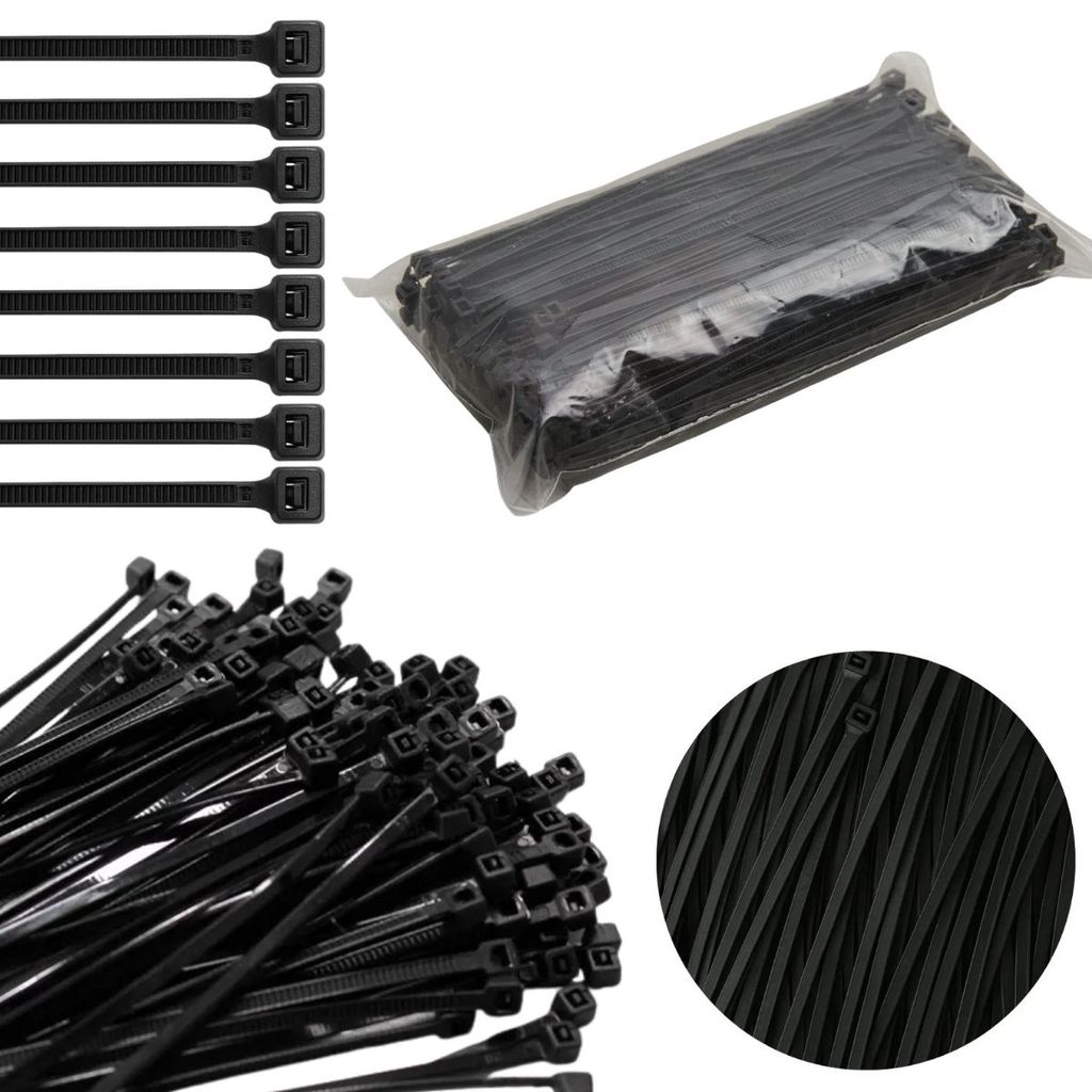 Abraçadeira Nylon Organizar Fios Cable Management 200mm Cinta Plástica
