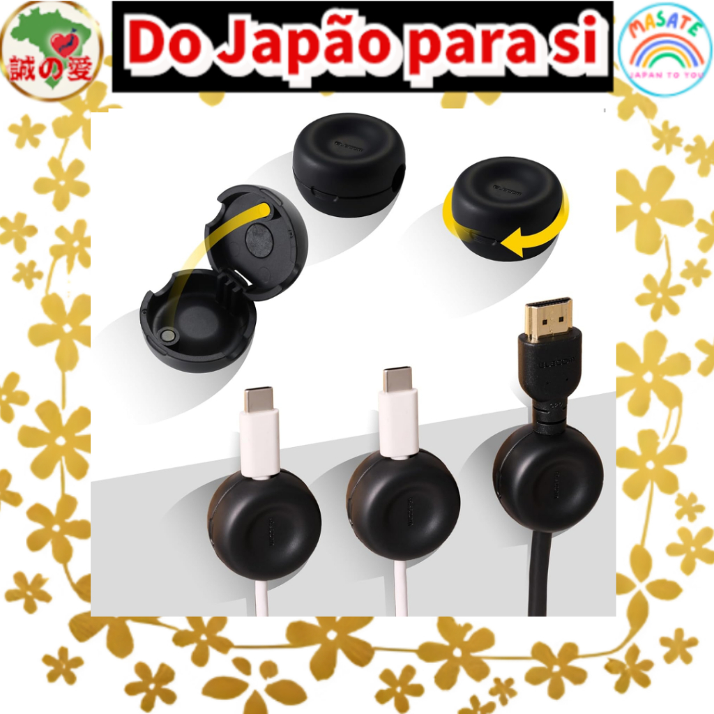 ELECOM Cable Holder Heavy Duty Cord Organizer Desk Management Clip 【Do Japão para você】