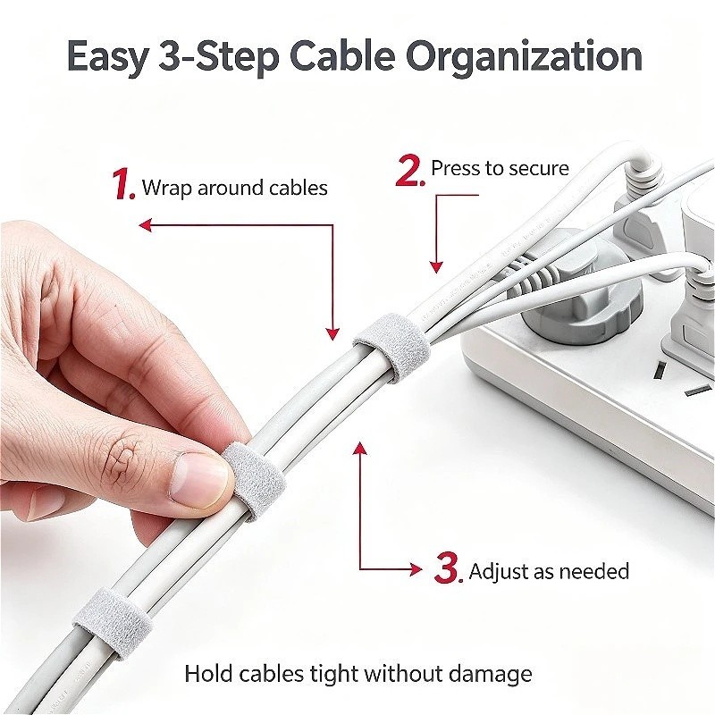 Organizador De Cabos 5M Gerenciamento Fita Enroladora De Fio Fone De Ouvido Mouse Cord Management Ties Protetor Para Sam