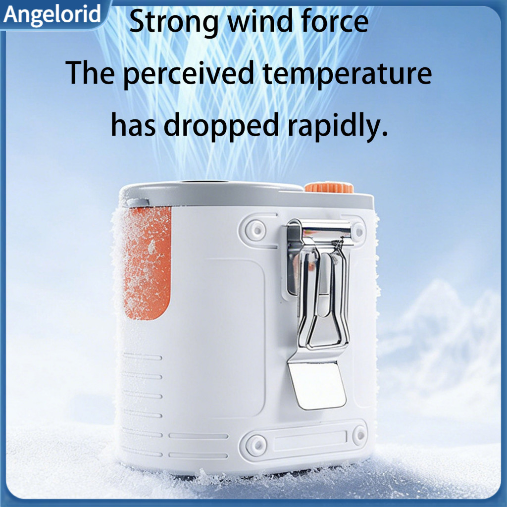 Portable Waist Clip Fan Compact Electric for Fishing Clip-on Hands-free Wearable Personal Cooler with Wide Angle Airflow