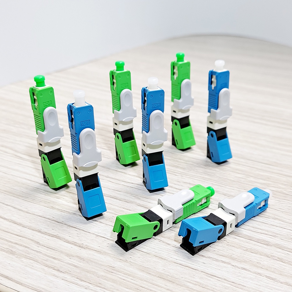Esc250D APC Especial Conector Rápido 50 Pçs / Saco, FTTH Fibra Óptica De Alta Precisão SC / APC Conector Quik