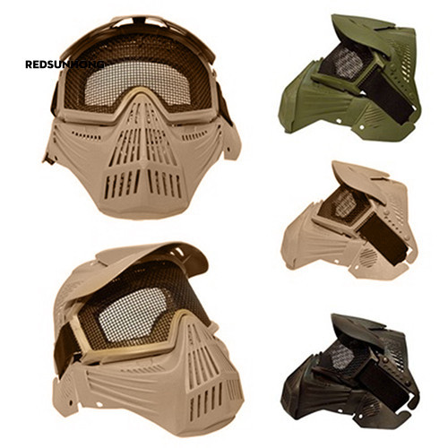 [Máscara Facial Completa Airsoft Pro Com Proteção De Óculos De Malha Metálica De Segurança