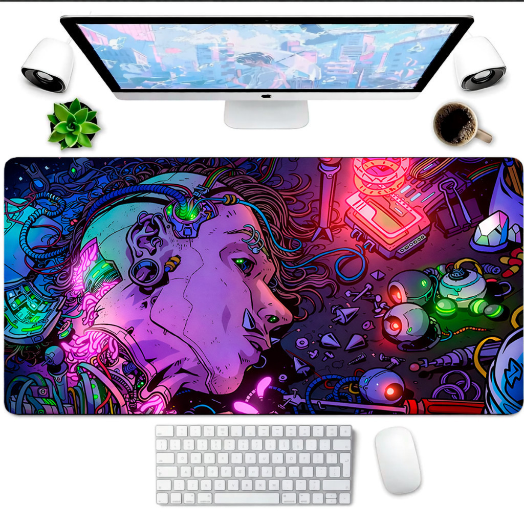 Mouse Pad Gaming Personalizado Masculino Desk Pad 80x30 Conforto Prolongado Base Antiderrapante Para Uso em Home Office