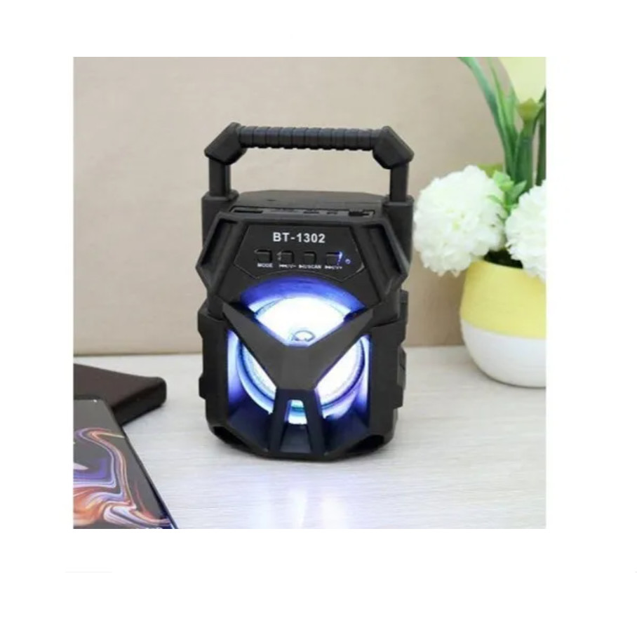 Caixa De Som Alto-Falante Bluetooth Wireless Com LED Rádio FM Pendrive Cartão SD Portátil