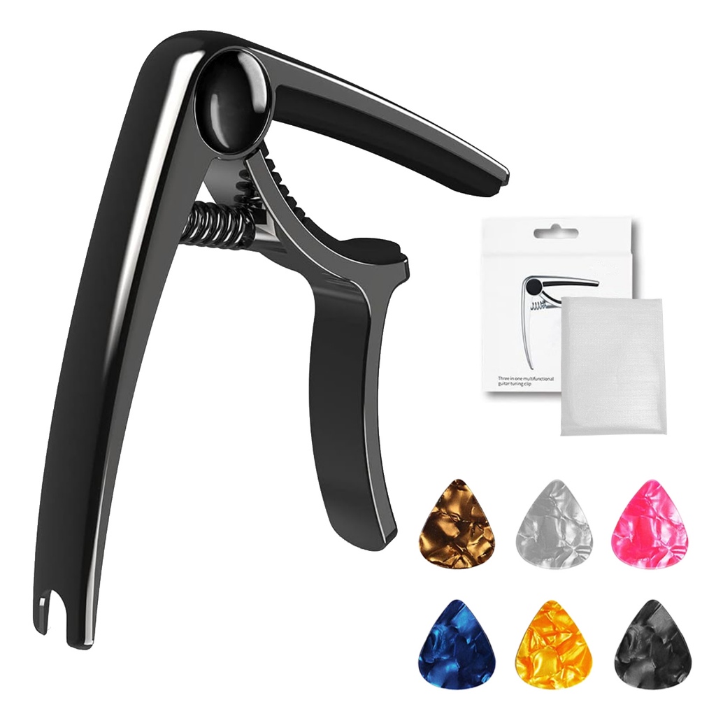 Metal Guitar Capo Aluminum Alloy Guitar Tuner Clamp Professional Key Trigger Capo For Acoustic Musical Instruments