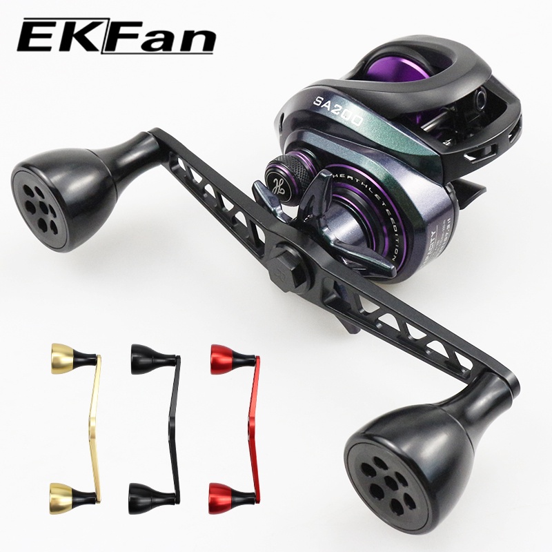 EKFan 140mm Aluminum Alloy Baitcasting fishing reel Handle 8*5/7*4mm hole for A/S/D L/R hand General lure reel DIY tools