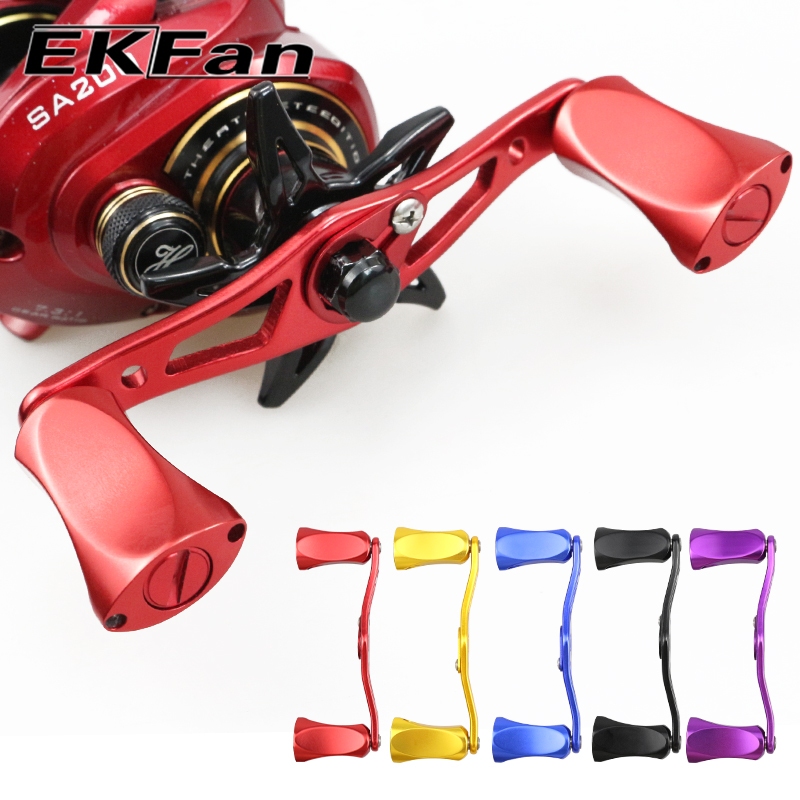 EKFan 8*5/7*4mm hole 100mm Aluminum Alloy Baitcasting fishing reel handle for Daiwa Abu Shimano Lure Reel DIY part