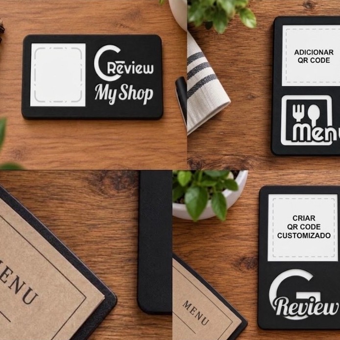Placa de Acesso por QR Code – Wi-Fi, Pix, Cardápio e Redes Sociais
