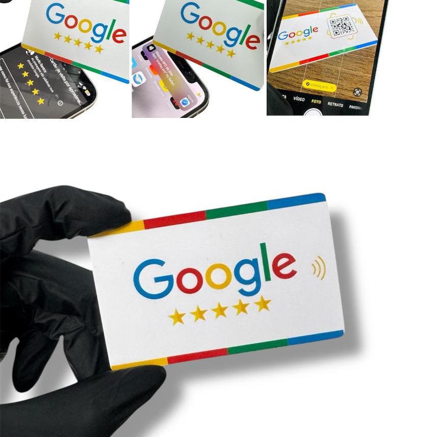 Cartão de Visita Avaliação Google Sistema NFC aproximação e QRcode - Unidade