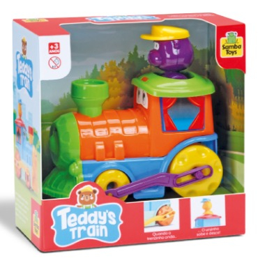 Trenzinho Colorido Didático Teddy Train - Samba Toys