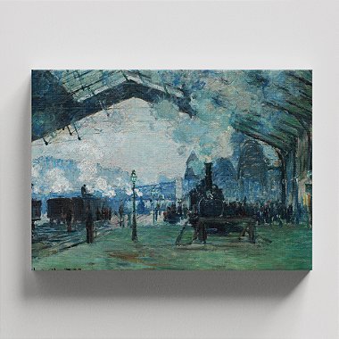 Quadro Canvas Arrival of the Normandy Train, Gare Saint-Lazare Borda Infinita 60x90cm