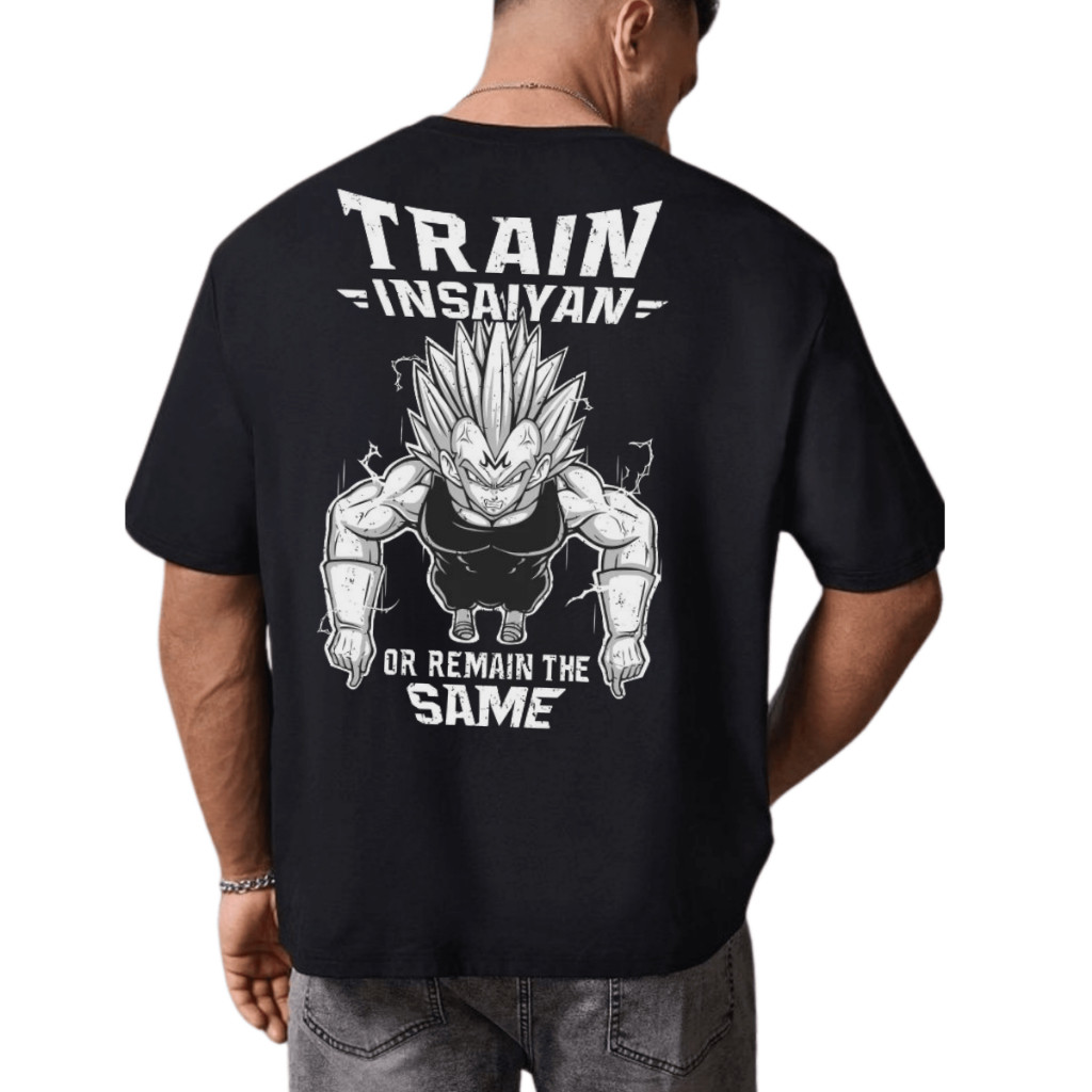 Camiseta Oversized para Treino 100% Algodão Premium Train Insaiyan