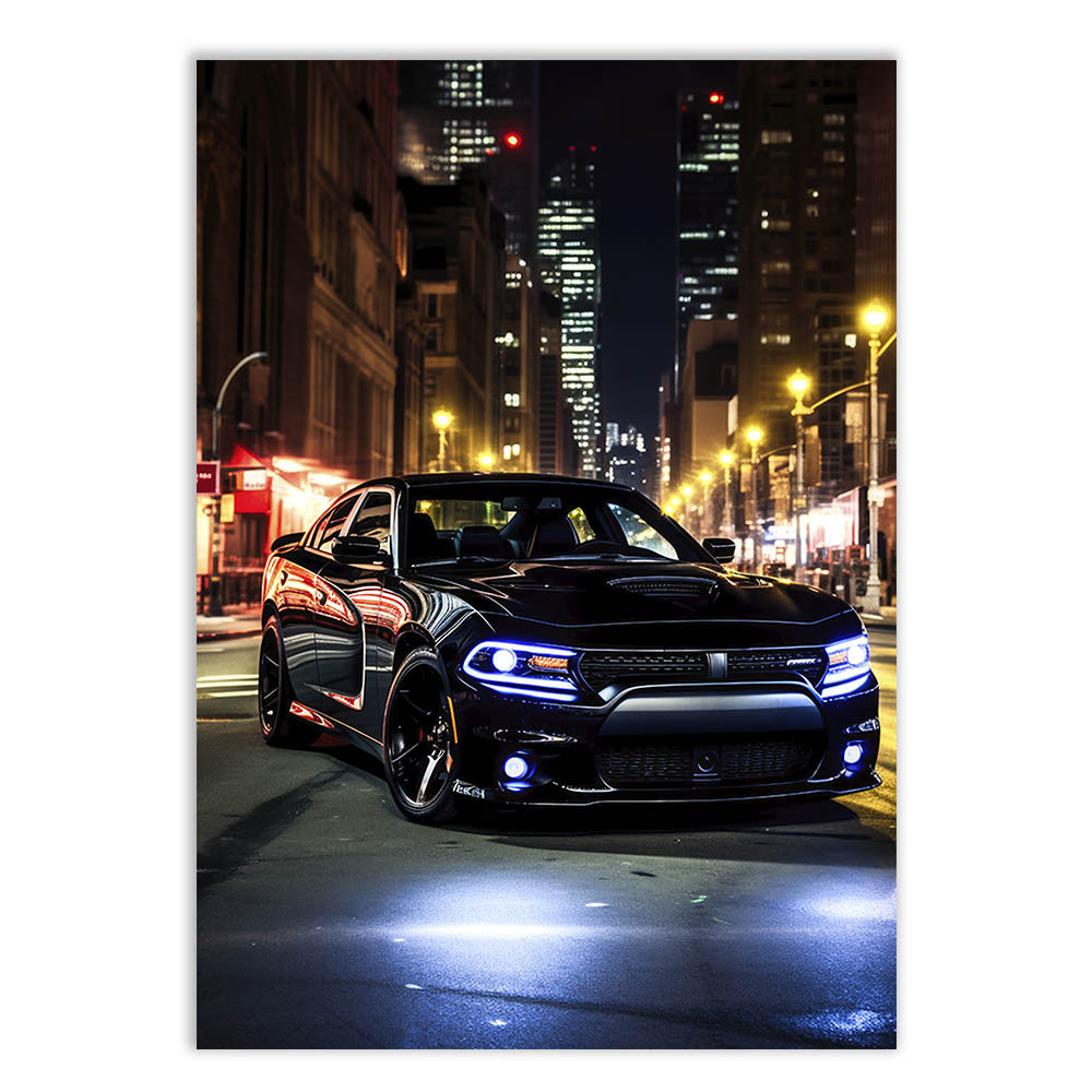 Placa Decorativa Carro Esportivo American Muscle Preto Decoração Poster Quarto Sala