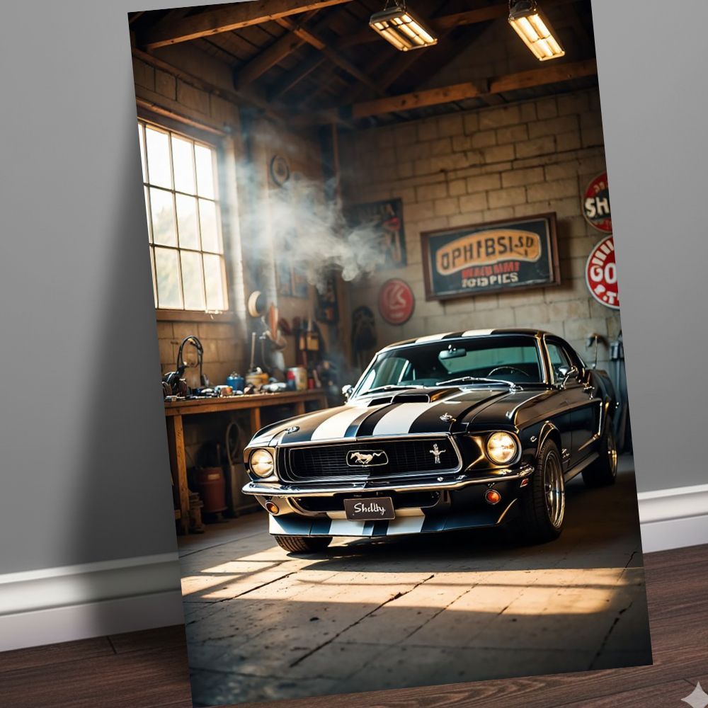 Placas Quadros Decorativos | MUSTANG | 20x28 cm | Poster Carros esportivos |  Tunning  muscle cars