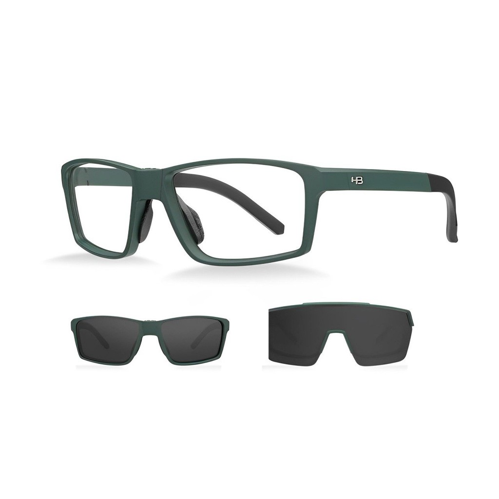 Óculos HB Presto 2.0 Clip on M Military Green/ Gray - Grau - 56 mm
