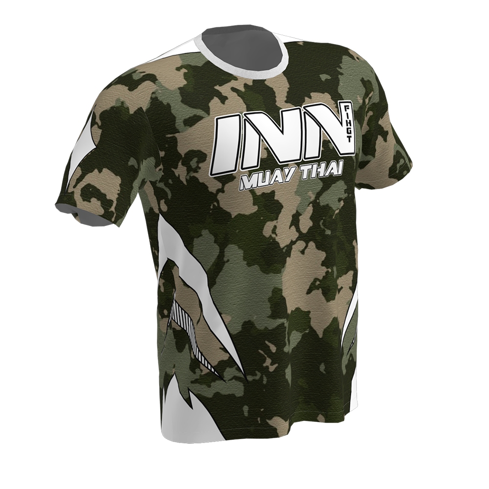 Camisa Camiseta Muay thai Manga Curta Military Army