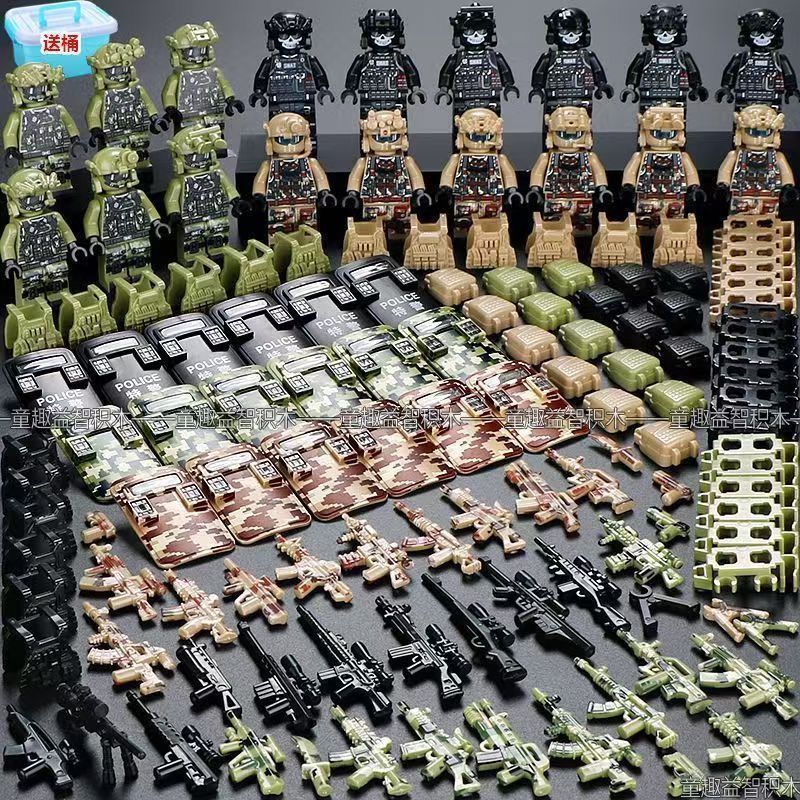 Forças Especiais Equipa SEAL Simulação de Batalha Toy Military Doll Compatible with Building Blocks Special Brinquedos