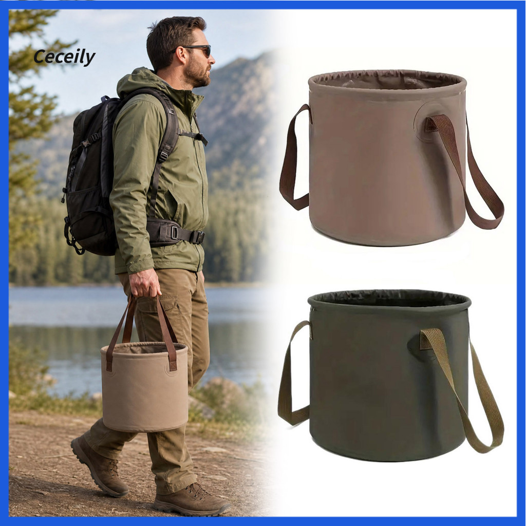 Waterproof Water Bucket Outdoor Collapsible 10l/20l Foldable with Handle – Portable Container for Camping Fishing Beac