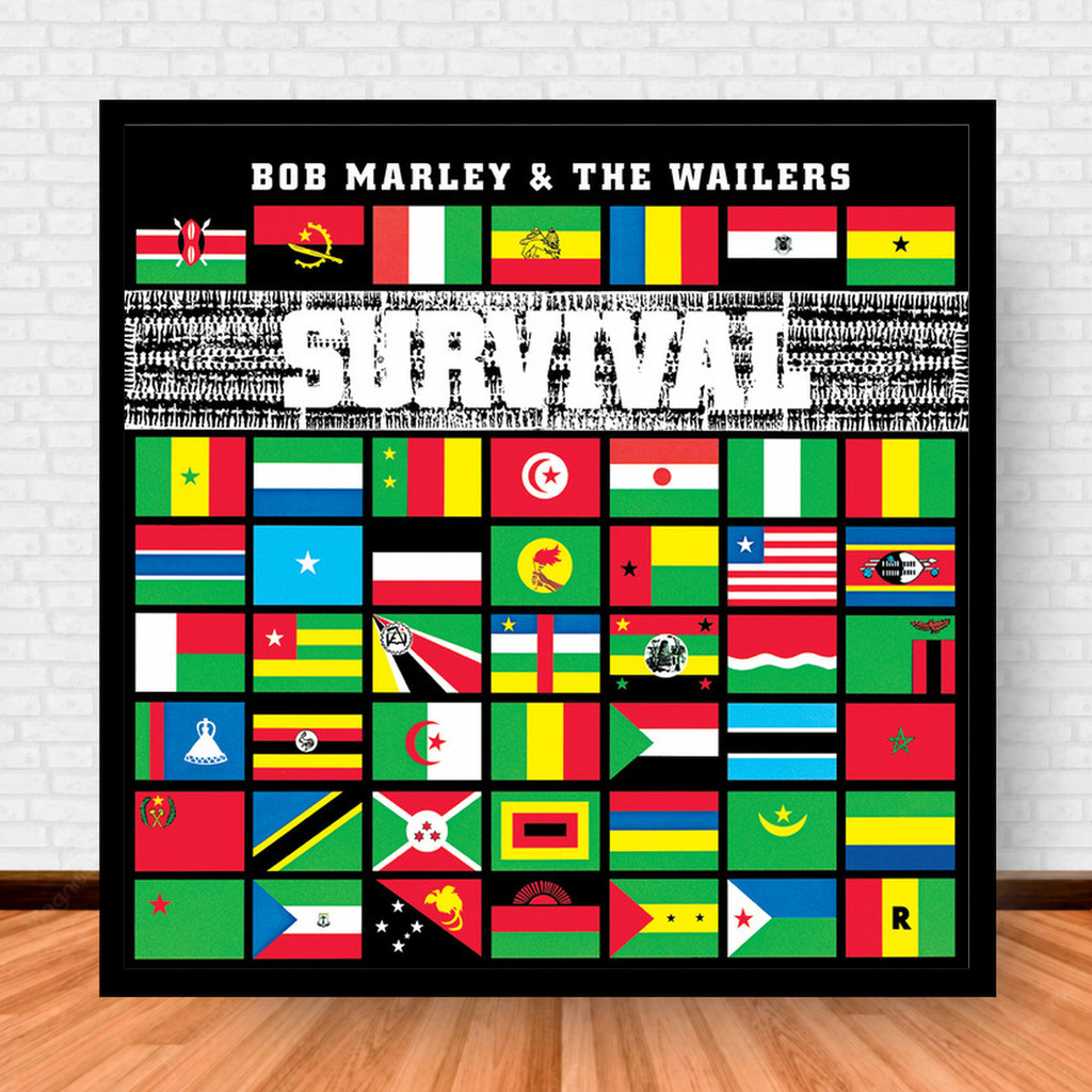 Quadro Decorativo Placa Música Álbuns Bob Marley Pop com Moldura