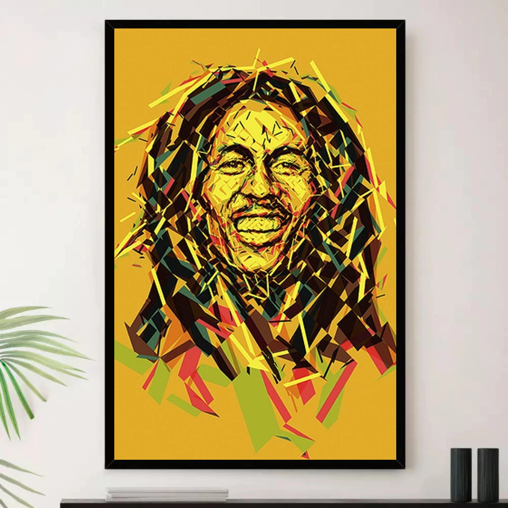 Quadro Placa Decorativa Música Internacional Bob Marley Reggae Roots Ska Álbuns com Moldura