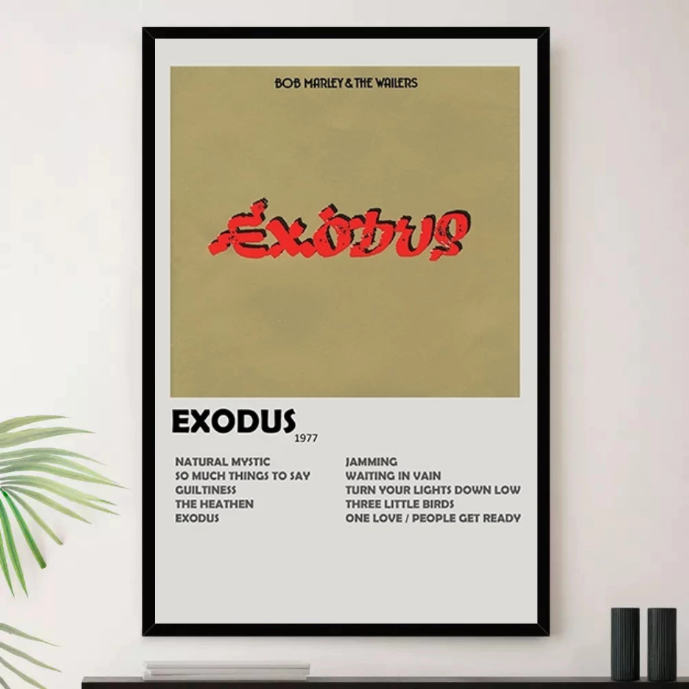 Quadro Placa Decorativa Música Internacional Bob Marley Reggae Roots Ska Álbuns com Moldura