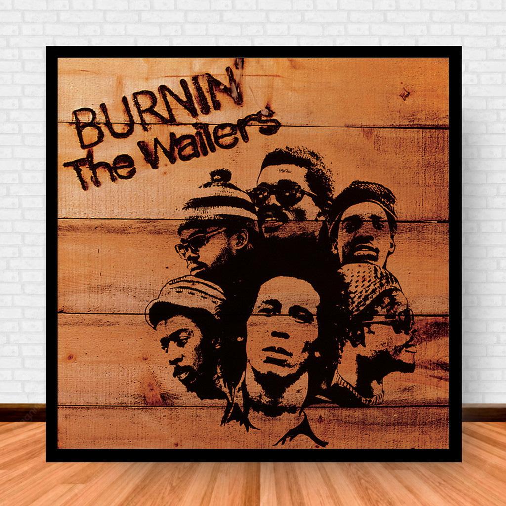 Quadro Decorativo Placa Música Álbuns Bob Marley Pop com Moldura