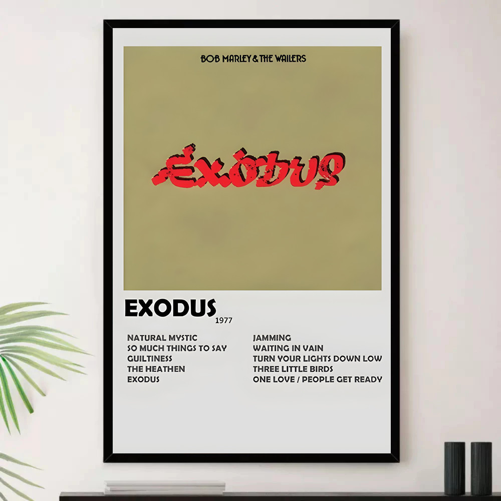 Quadro Placa Decorativa Música Internacional Bob Marley Reggae Roots Ska Álbuns com Moldura