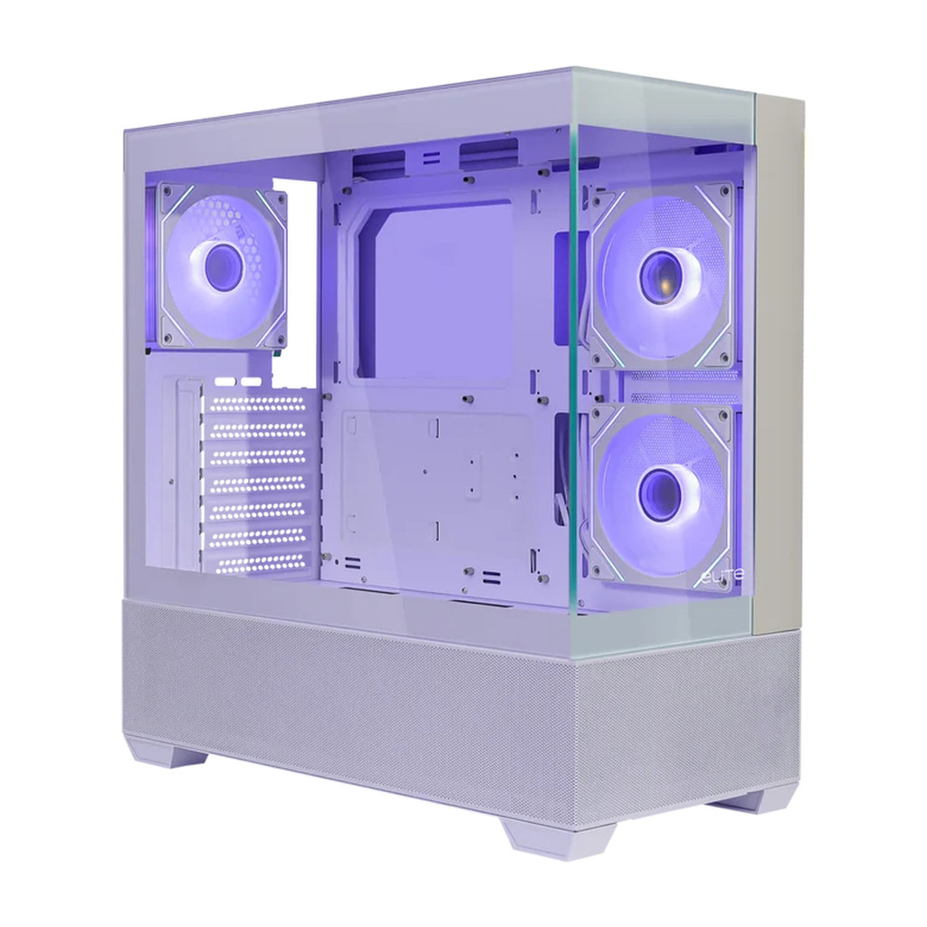 Gabinete Cooler Master Elite 690 Wood ATX Vidro Panoramico 3 Fans ARGB Branco | E690-WHNN-S00 - COOLER MASTER