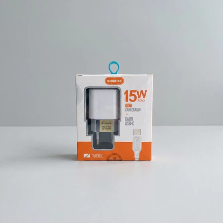 Kit Carregador Turbo de Celular com Cabo Usb - C 15w Kimaster