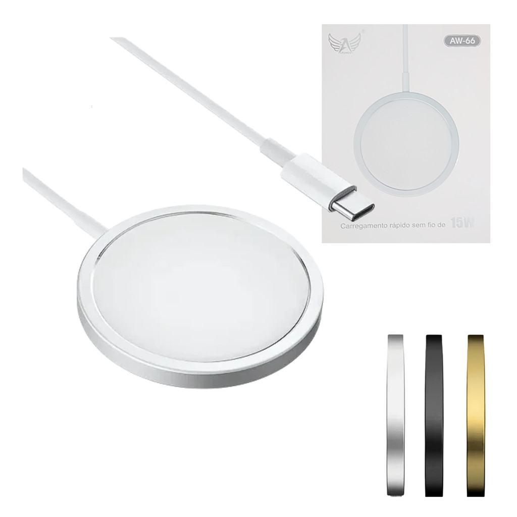 Carregador por Indução 15W Padrão QI Altomex AW-66