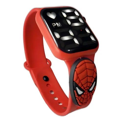 Relógio Digital Smactudo Homem Aranha Infantil Resistente à Água