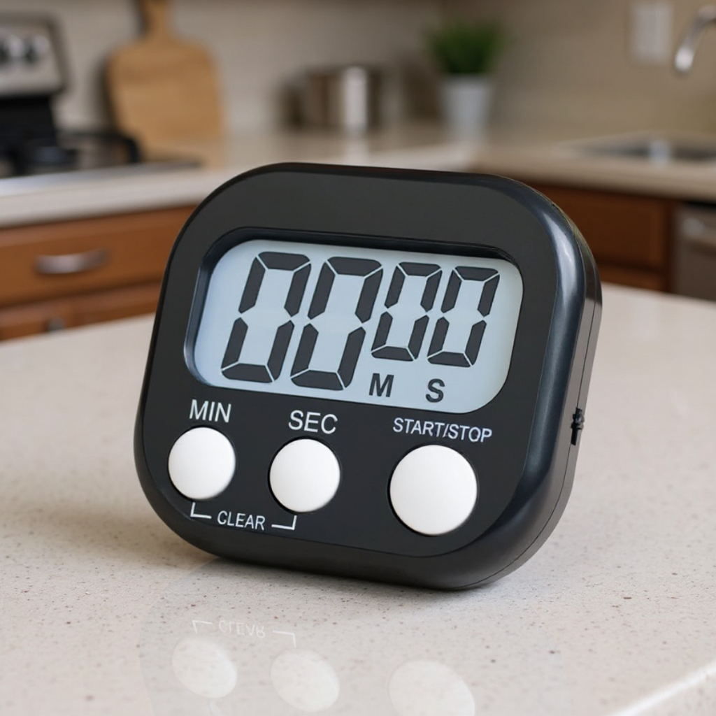 Mini Relógio Digital Ideal para Multiuso com Visor Grande, Imã e Suporte Retrátil Prático e Preciso