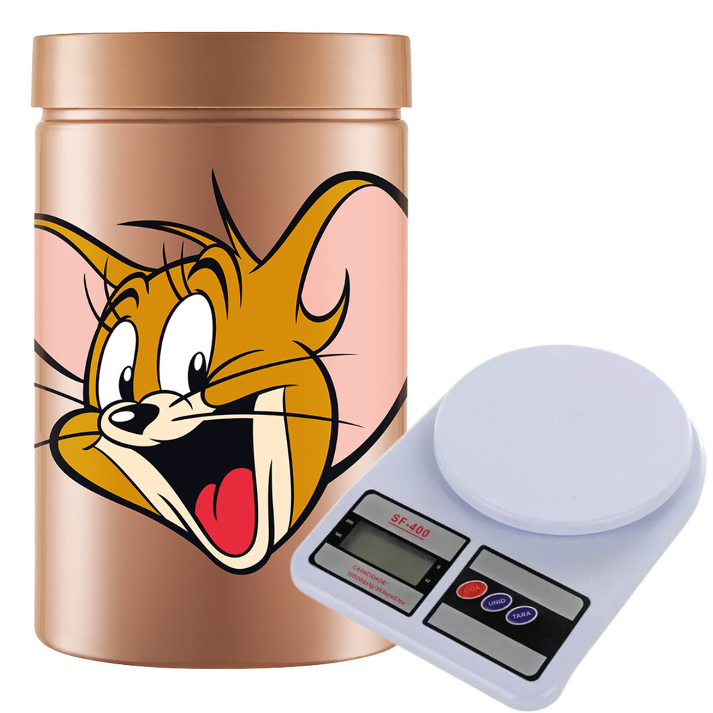 Kit Pote de armazenamento Jerry + Balança Digital de cozinha