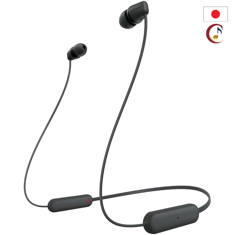 Sony WI-C100 Wireless In‑Ear Headphones with Bluetooth, 25‑Hour Battery Life, IPX4 Water Resistance, and DSEE/From Japan